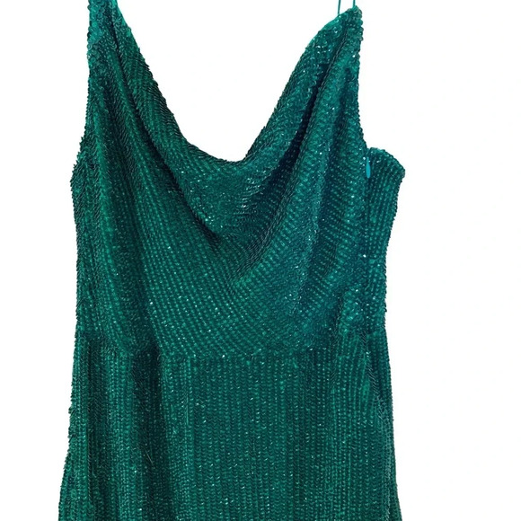 Retrofete Katya Sequin Formal Long Dress in Green Size XXS NWT - Picture 8 of 16